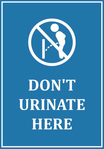 Do not urinate here poster