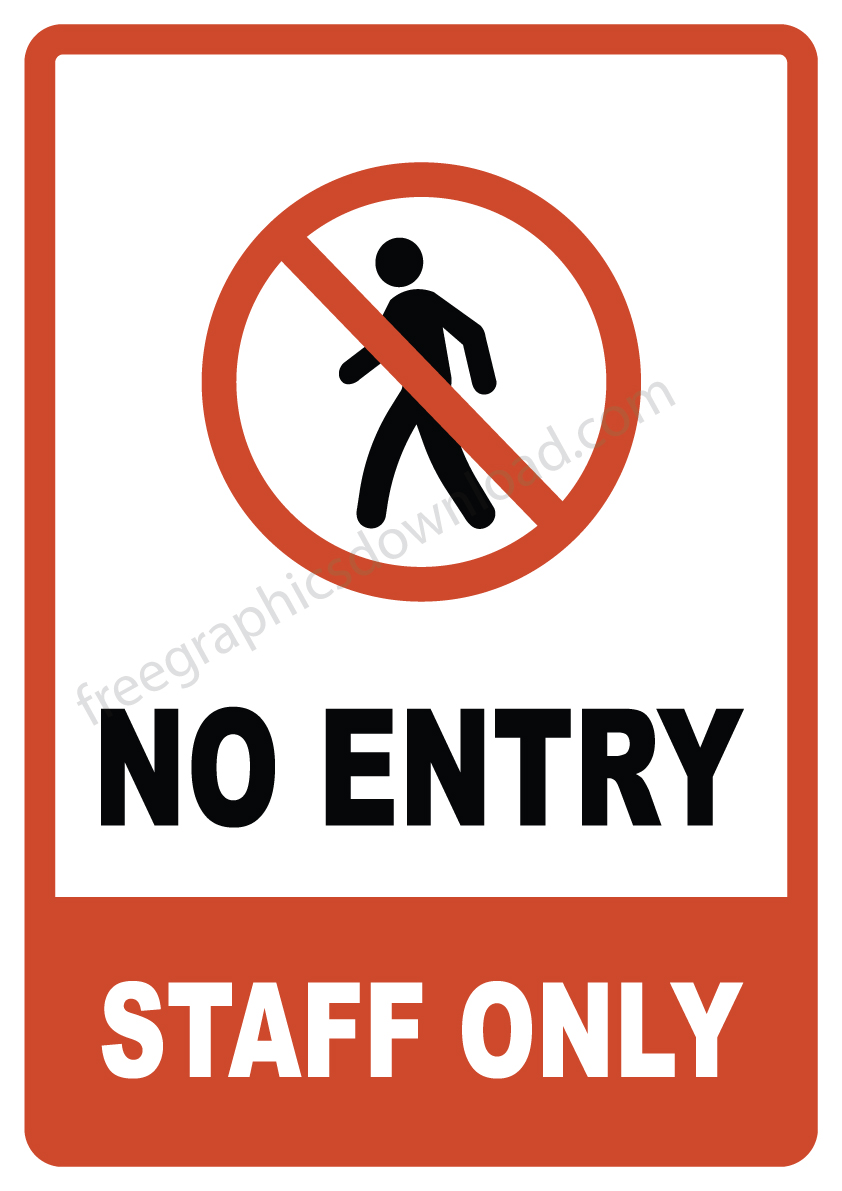 printable staff only signs